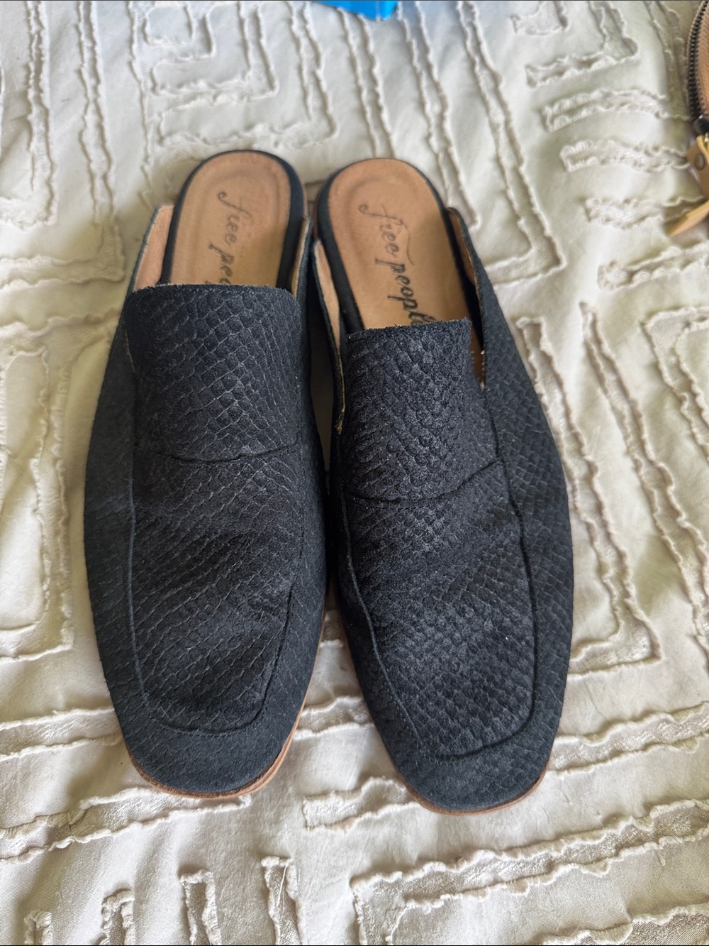 Free People Women’s Black Slip-On Loafers
